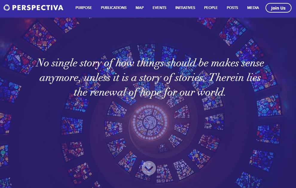 Screenshot of Perspectiva homepage