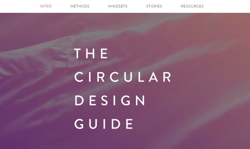 Screenshot of The Circular Design Guide homepage