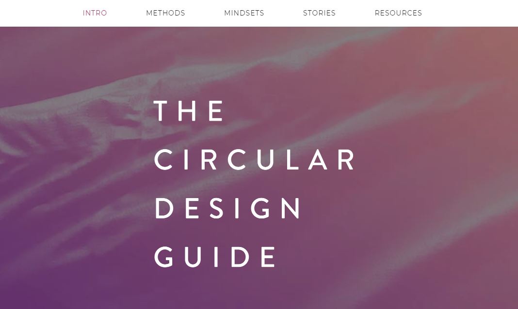 Screenshot of The Circular Design Guide homepage