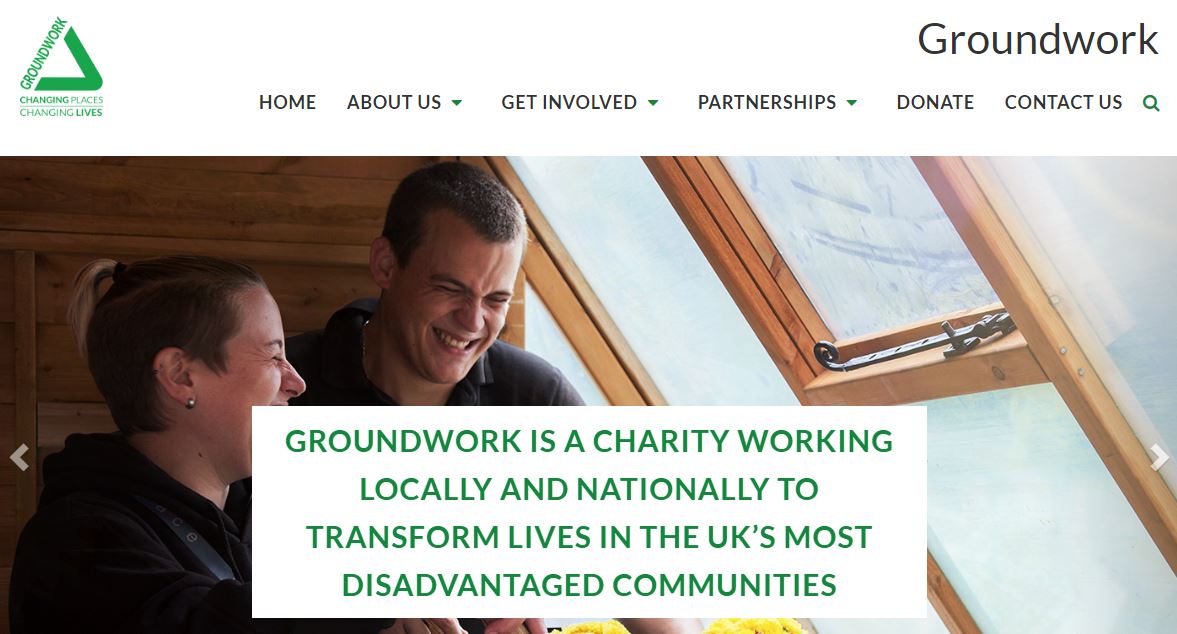 Screenshot of Groundwork homepage
