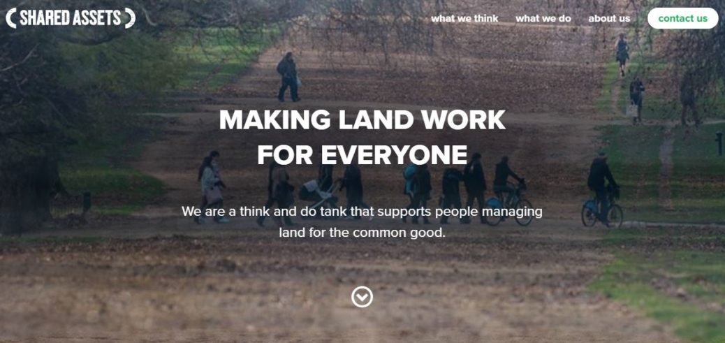 Screenshot of Shared Assets homepage