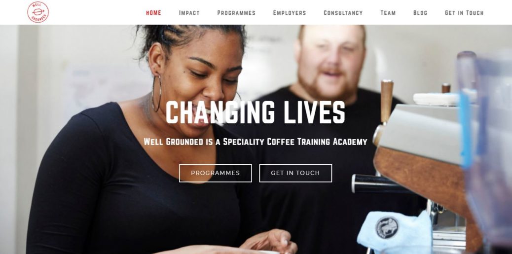 Screenshot of Well Grounded homepage